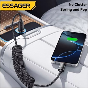 USB Laidas Essager Chuan2 juodas 100W Type-C / Type-C 180cm