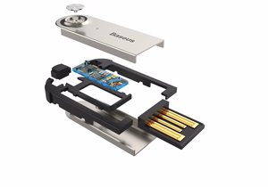 AUX Bluetooth laisvų rankų imtuvas Baseus BA01 juodas CABA01-01