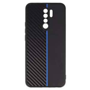 Tel Protect ANGLIES dėklas Xiaomi Redmi 9 juodas su mėlyna juosta