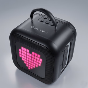 Blavec nešiojama Bluetooth garso kolonėlė WS-09 Karaoke Fun - 10W su 2 mikrofonais ir ekranu (WS09-2MB) juoda