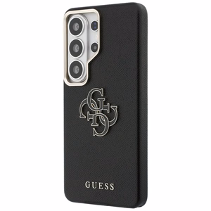 Guess чехол Grained Big 4G Metal Logo для Samsung Galaxy S26 Ultra чёрный
