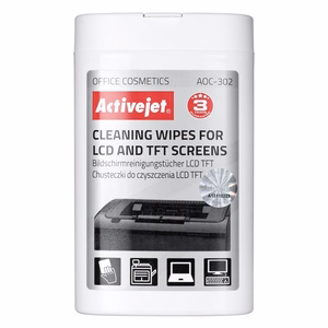 Activejet AOC-302 – чистящие салфетки для LCD-экранов, 100 шт.