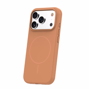 Silicone Thin Mag dėklas iPhone 12 / 12 Pro 6,1" karamelė