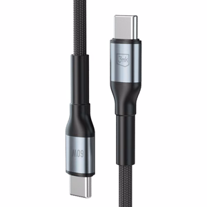3mk Hyper Cable N-SERIES Кабель USB-C / USB-C 2м 20V/3A 60W - чёрный