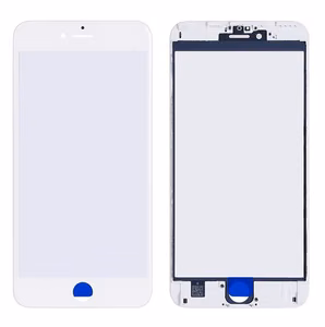 LCD stikliukas Apple iPhone 6 Plus su rėmeliu ir OCA baltas V2 ORG