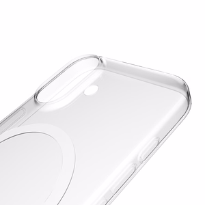 Puro Lite Mag TPU+PC dėklas suderinamas su MagSafe iPhone 17 - skaidrus su baltu žiedu