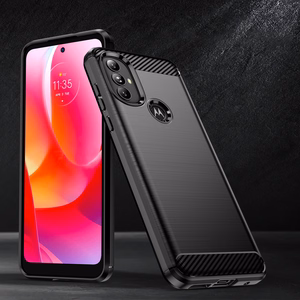 Carbon Case гибкий чехол Motorola Moto G Power 2022 чёрный