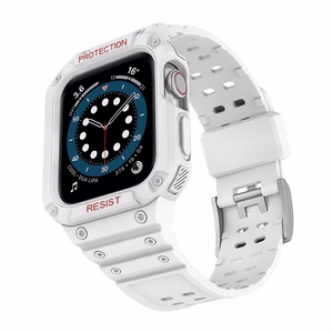 Protect Strap Ремешок для Apple Watch 42/44/45mm с бронированным чехлом - белый