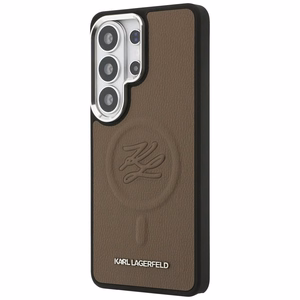 Karl Lagerfeld Embossed Ring Initials MagSafe Чехол для Samsung Galaxy S26 Ultra - коричневый