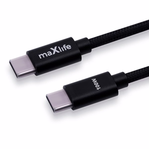 Maxlife MXUC-12 Кабель USB-C - USB-C 1,0 m 100W чёрный