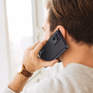 Dux Ducis Fino dėklas padengtas nailono medžiaga Oppo Reno7 Pro 5G juodas