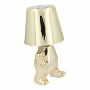 Stalo lempa prie lovos GOLD MAN Art Deco stovintis (versija 1) MLTL