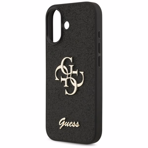 Guess Fixed Glitter Big 4G dėklas telefonui iPhone 17 - juodas