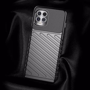Thunder dėklas lankstus tvirtas apsauginis dangtelis TPU dėklas Motorola Moto G100 / Edge S juodas