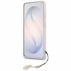„Guess 4G Classic Logo Charm“ dėklas su „MagSafe“, skirtas „Samsung Galaxy S26“, rožinis