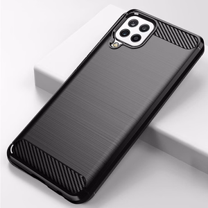 Carbon Case гибкий TPU чехол для Samsung Galaxy A22 4G чёрный