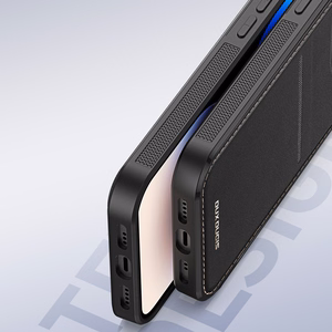3in1 Piniginės dėklas su stovu iPhone 14 Pro MagSafe RFID Blokatorius Dux Ducis Rafi Mag - juodas