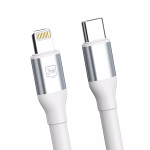 3mk Hyper Cable N-SERIES USB-C / Lightning 1m PD 3.0 9V / 3A 27W - baltas