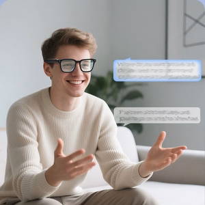 Blavec išmanieji akiniai SG-01 HD kamera, AI, Wi-Fi (SG01-B) juodi