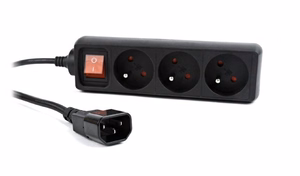 EnerGenie EG-PSU3F-01 – ilgintuvas su 3 prancūziško tipo lizdais, 10 A ir C14 kištuku