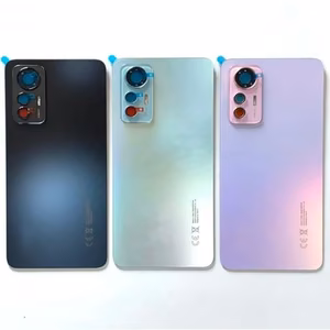 Задняя крышка совместимая с Xiaomi 12 Lite 5G / чёрный / (с линзой камеры) OEM