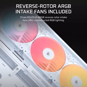 Corsair 4500X RS-R ARGB grūdintas stiklas vidutinio bokštelio korpusas, baltas