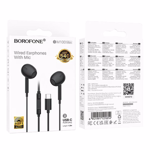 Borofone Ausinės BM100 Max Fuente su mikrofonu Type C (DAC) juodos