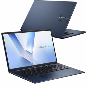 ASUS Vivobook 17 X1704MA-AU035 „Core 7 350“, 17,3 colių FHD IPS lygio ekranas, 60 Hz, 250 nits, AG, 16 GB DDR5, 512 GB SSD, „Intel Graphics“, WLAN + BT, 720p kamera, 50 WHrs, be operacinės sistemos, „Quiet Blue“