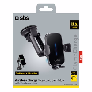 SBS TESUPEXTWIR15W 15W belaidis įkroviklio laikiklis - juodas
