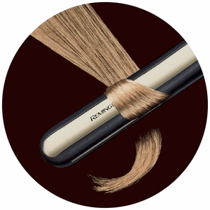 Remington Sleek & Curl S6500 – keraminės plaukų tiesinimo ir garbanojimo žnyplės, iki 230 °C, juodos