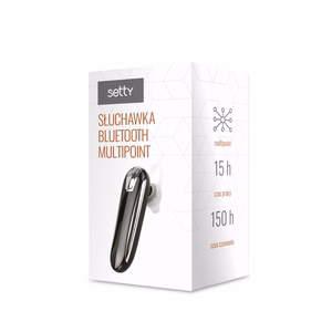 "Setty" daugiataškės "Bluetooth" ausinės SBM-01 juodos spalvos JO
