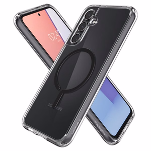 Spigen Ultra Hybrid OneTap Ring magnetinis dėklas telefonui su MagSafe Samsung Galaxy S23 FE - skaidrus juodas