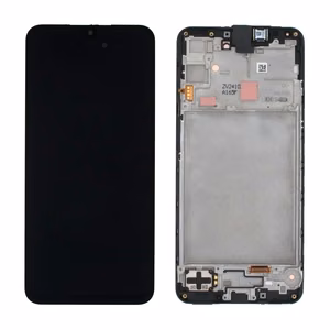 Ekranas Samsung A165 A16 4G su lietimui jautriu stikliuku ir rėmeliu originalus Black (service pack)