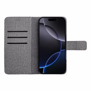 GOMMA knygos tipo dėklas telefonui SAMSUNG A41 pilkas