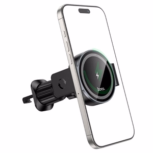 Automobilinis laikiklis-įkroviklis Hoco HW35 MagSafe 15W (air vent) juodas