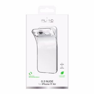 Puro 0.3 Nude itin plonas TPU dėklas telefonui skirtas iPhone 17 Air – permatomas