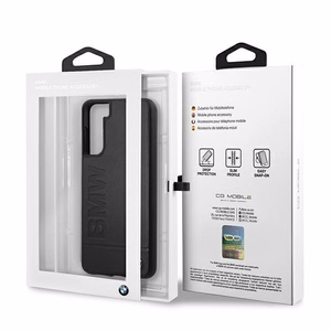 BMW Signature Logo įspaudas Case Samsung Galaxy S21+ - Juodas