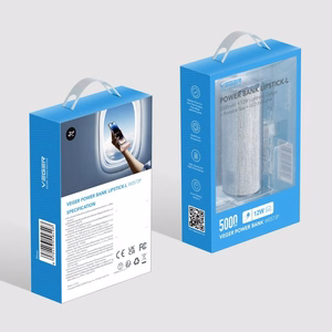 Powerbank Veger PlugOn (W0573P) PD QC3.0 2,4A 12W 5000 mAh with a built-in connector Lightning silver