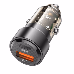 Automobilinis įkroviklis Borofone BZ20 PD20W+QC3.0 38W juodas