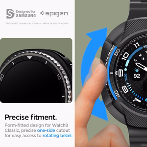 Чехол Spigen Liquid Air для Samsung Galaxy Watch 8 Classic 46mm - чёрный