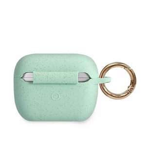Guess GUACAPSILGLGN AirPods Pro dėklas žalias/žalias silikoninis blizgus