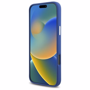 Mercedes silikoninis raudona juosta Magnetinis dėklas telefonui iPhone 16 Pro Max - tamsiai mėlynas