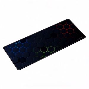 Wozinsky WPD-B800 žaidimų stalo kilimėlis 800x300mm, atsparus vandeniui, su raštu - juodas