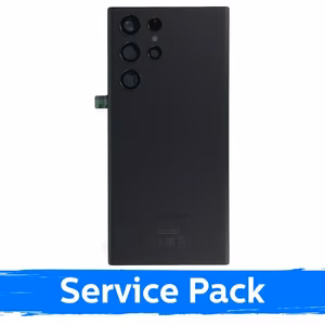 Galinis dangtelis suderinamas su Samsung S908 S22 Ultra / Phantom juoda / (Service Pack)