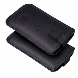 Slip-in phone case sleeve for Samsung A41 / S20 / A6 2018 / A20e/ Huawei P20/Y5 2019 Deko black