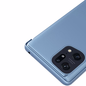 Clear View Case dėklas telefonui Oppo Find X5 Pro dėklas su atvartu juodas