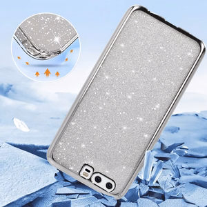 Чехол Elektro Glitter для Huawei P10 серебряный