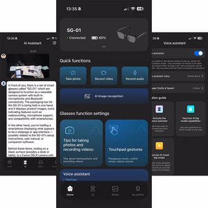 Blavec išmanieji akiniai SG-01 HD kamera, AI, Wi-Fi (SG01-B) juodi