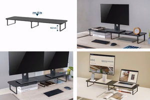 Gembird MS-TABLE2-01 monitoriaus laikiklis arba stovas Stalas Juoda