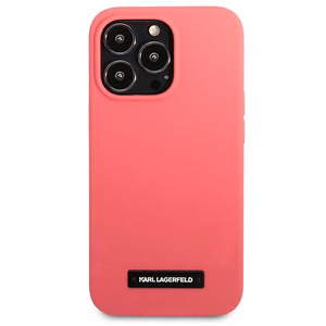 Karl Lagerfeld silikoninis dėklas iPhone 13 Pro Max - rožinis